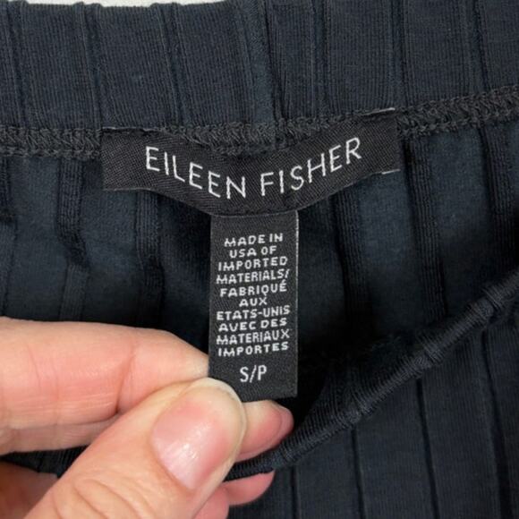 Eileen Fisher Tencel Wide Rib Straight Pant High Rise Casual Pull On Small - Picture 4 of 6